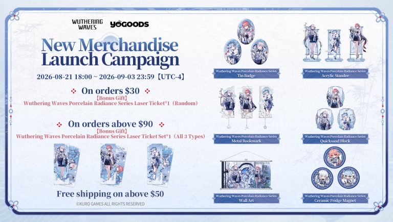 #WutheringWaves Official Merch Event: Porcelain Radiance Series Merchandise Presales Now Live! Featured Image